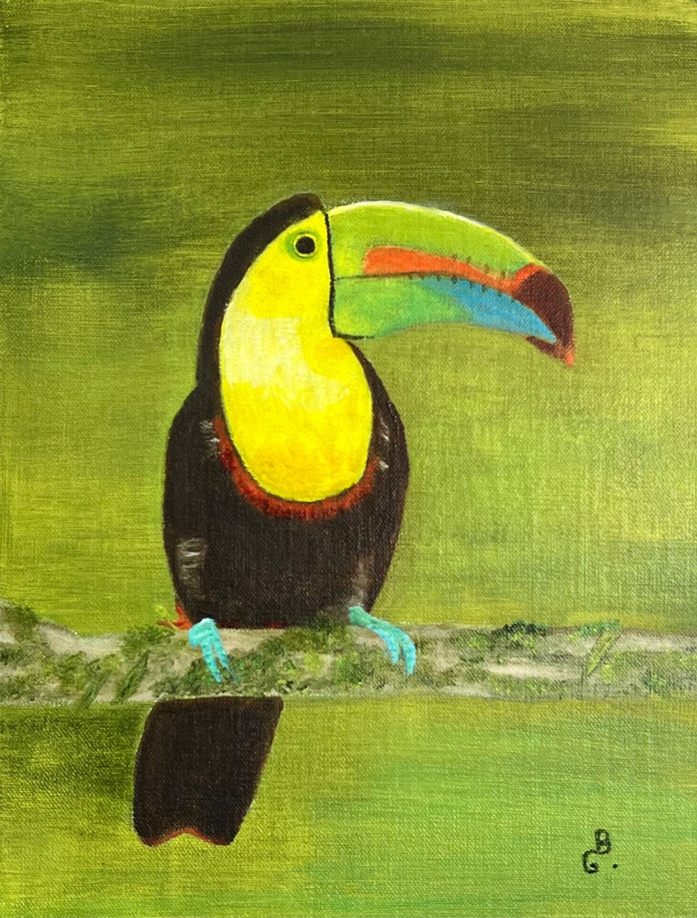 (Oil on canvas panel 9x11') $125