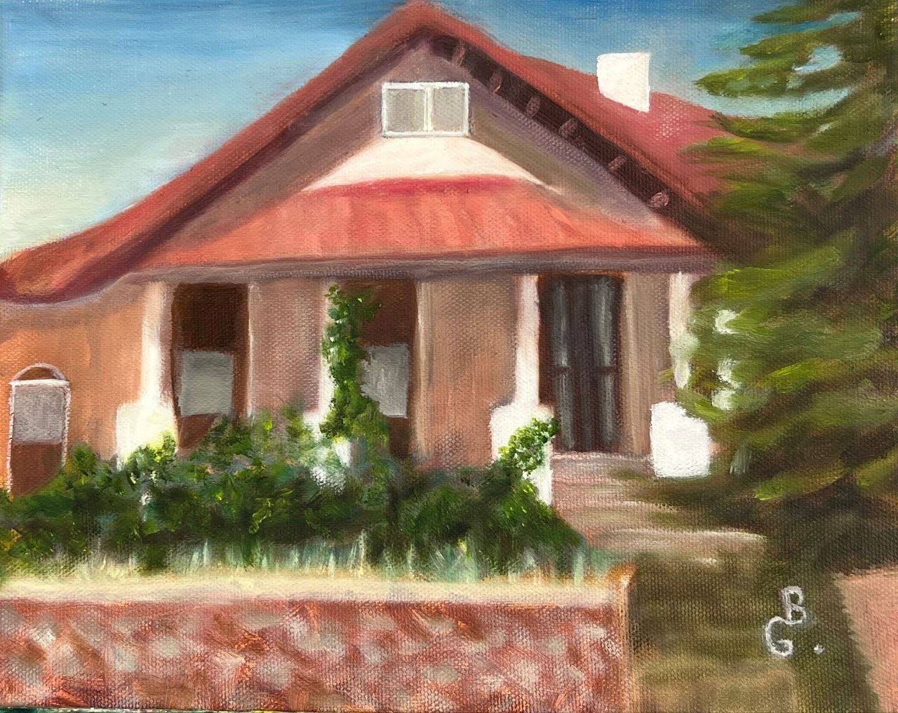 (Oil on canvas 8x10' Plain Air) $108