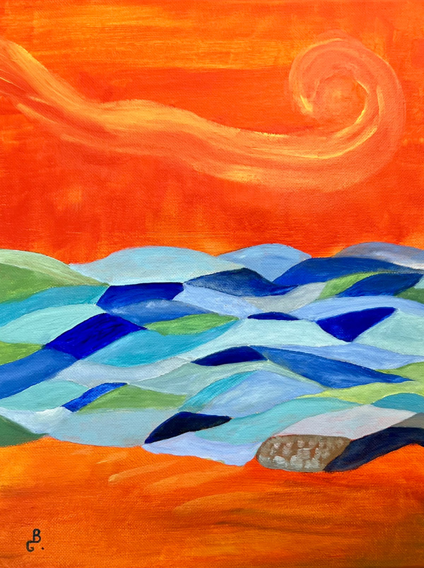 (Acrylic on canvas 9x11') $108