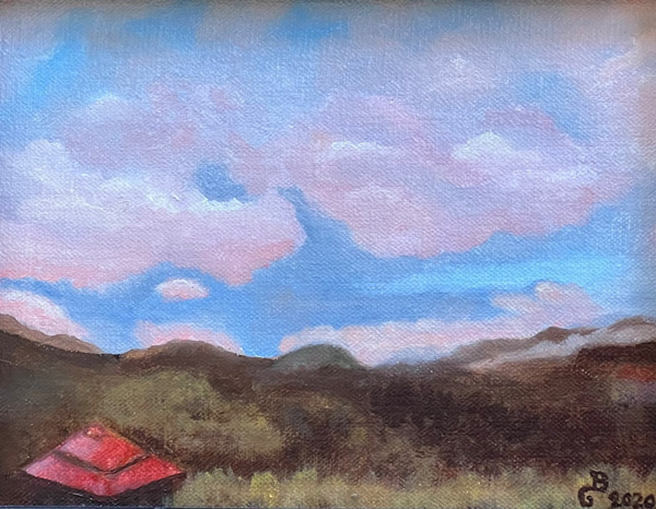 (Oil on canvas panel 7.5 x 5.5' ) $65